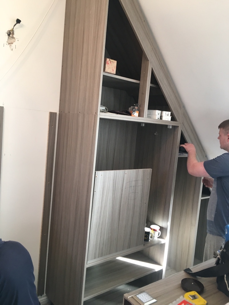 Building bespoke cupboard for loft conversion Warrington